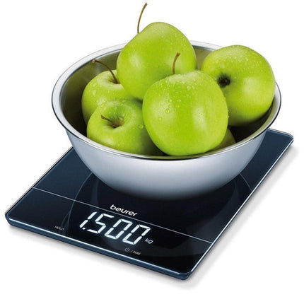 Beurer Digital Glass Kitchen Scale - Black | KS34 - Madari