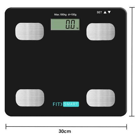 FitSmart Electronic Floor Body Scale - Black | 10001727 - Madari