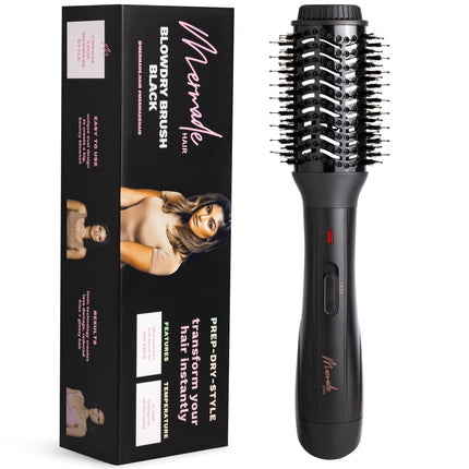 MERMADE HAIR BLOW DRY BRUSH - SIGNATURE BLACK | 3047 - Madari