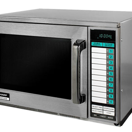 SHARP 1500W Commercial Microwave - Stainless Steel | R2398JA - Madari