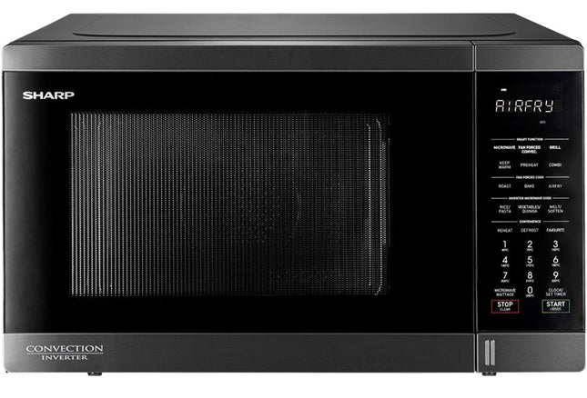 SHARP 32L Inverter with Convection & Airfry Microwave - Black Stainless Steel | R321CAFBS - Madari