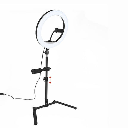 12 Inch LED Video Ring Light with Tabletop Light Stand and Phone Holder Black - Madari