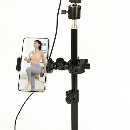 12 Inch LED Video Ring Light with Tabletop Light Stand and Phone Holder Black - Madari