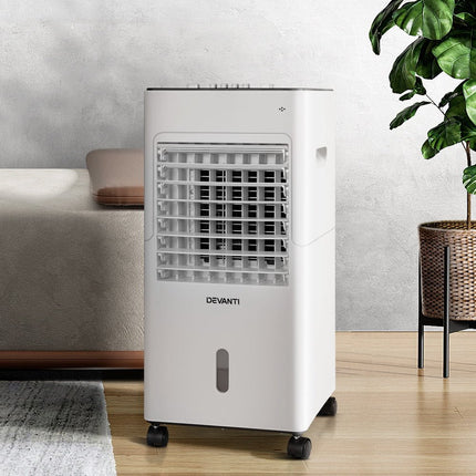 Devanti Evaporative Air Cooler Conditioner Portable 6L Cooling Fan Humidifier - Madari