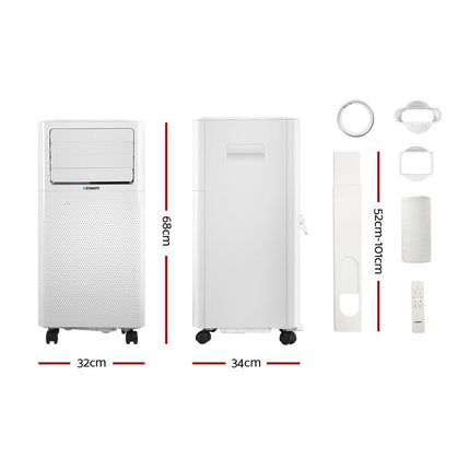Devanti Portable Air Conditioner Cooling Mobile Fan Cooler Dehumidifier White 2000W - Madari