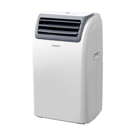 Devanti Portable Air Conditioner Cooling Mobile Fan Cooler Dehumidifier Window Kit White 3300W - Madari
