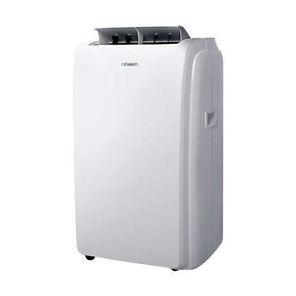 Devanti Portable Air Conditioner Cooling Mobile Fan Cooler Remote Window Kit White 3300W - Madari