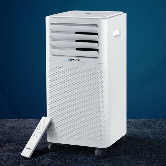 Devanti Portable Air Conditioner Window Kit Cooling Mobile Fan 9000BTU 2500W - Madari