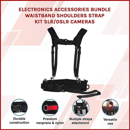 Electronics Accessories Bundle Waistband Shoulders Strap Kit SLR/DSLR Cameras - Madari