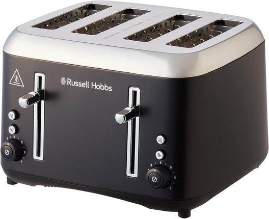 Russell Hobbs Addison 4 Slice Toaster - Matte Black | RHT514BLK - Madari