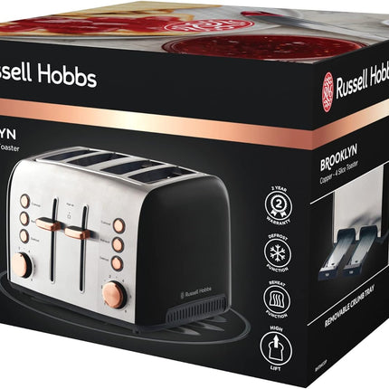 Russell Hobbs Brooklyn 4 Slice Toaster - Copper | RHT94COP - Madari