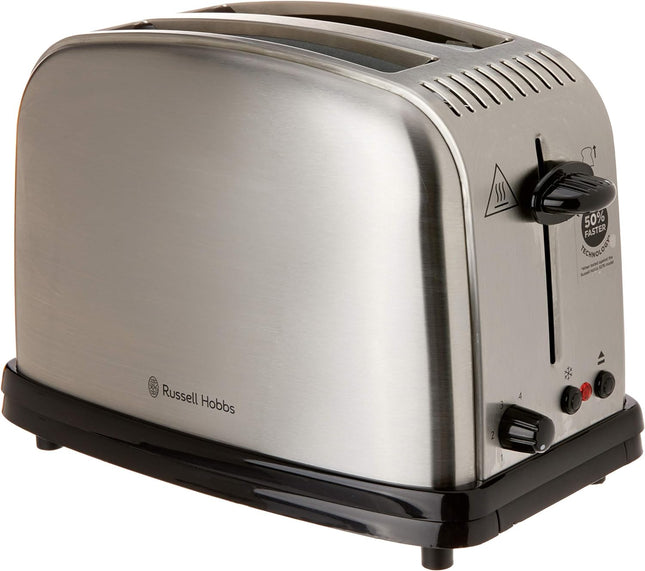 Russell Hobbs Classic 2 Slice Toaster - Brushed | RHT12BRU - Madari