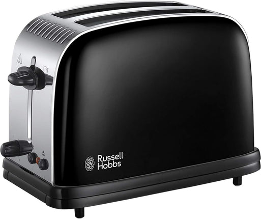 Russell Hobbs Colours Plus 2 Slice Toaster - Black | RHT2655BLK - Madari