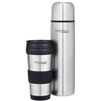 Thermos THERMOcafé™ 1L Stainless Steel Flask & Travel Tumbler 420ml Combo Pack | 2555C6AUS - Madari