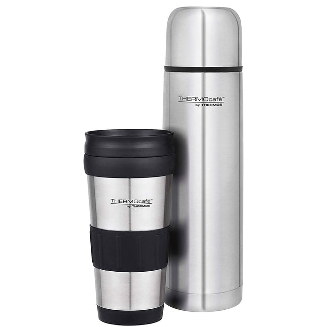 Thermos THERMOcafé™ 1L Stainless Steel Flask & Travel Tumbler 420ml Combo Pack | 2555C6AUS - Madari